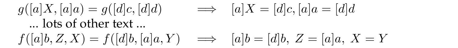 Perfectly aligned pair of equations